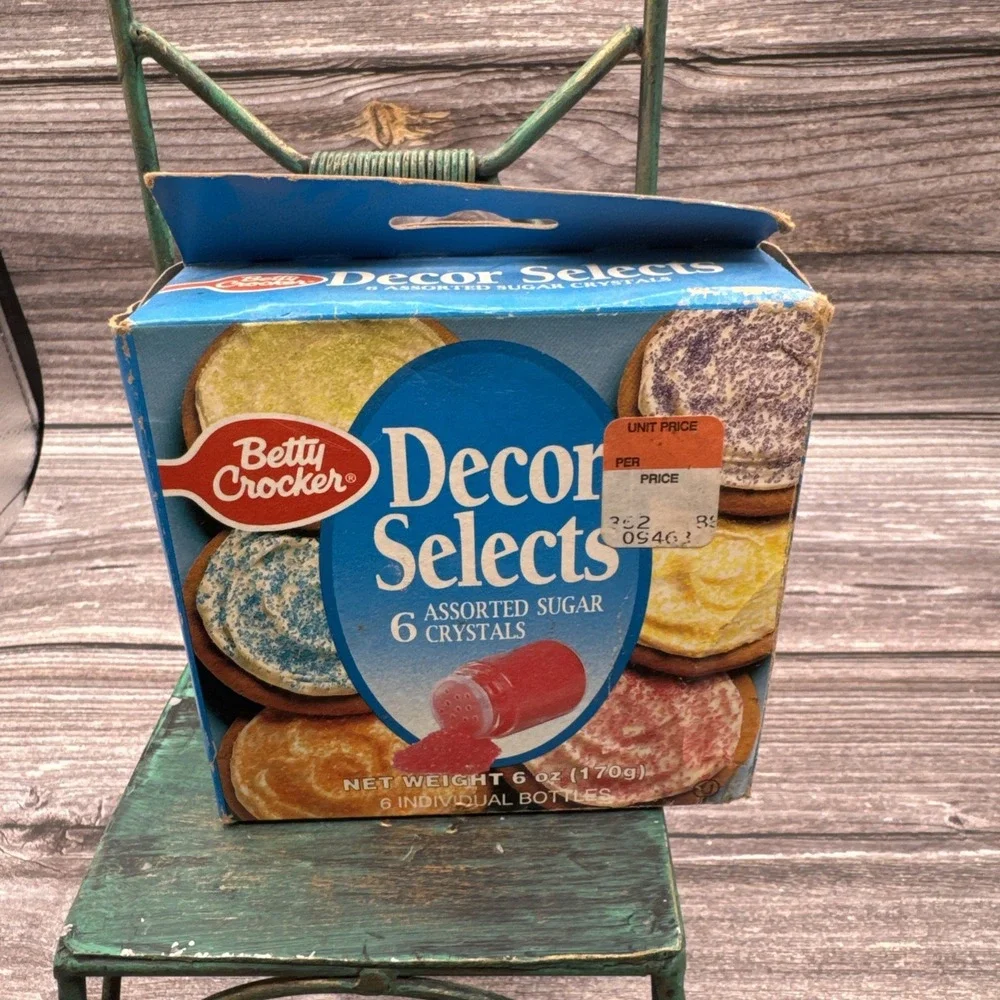 1980's-1990's Sprinkles Cake Decor Selects 6 Assorted Sugar Balls 6 Colors NEW !